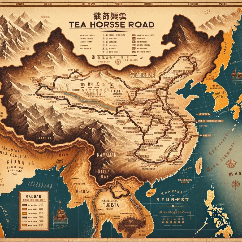 Map of the Ancient Tea Horse Trail