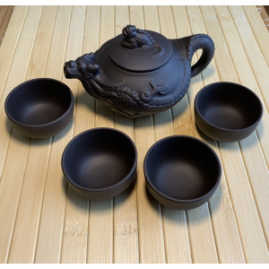 Подарочный глиняный чайный набор на 4 персоны 