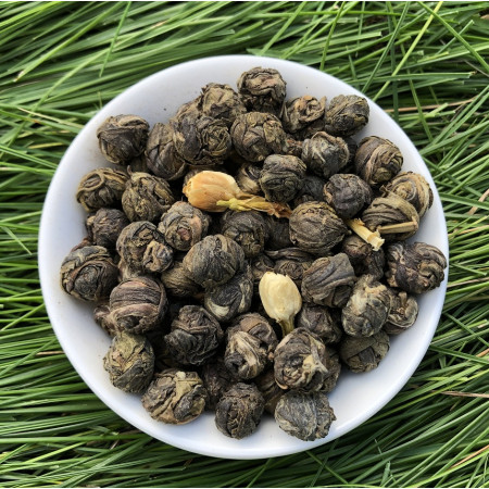 Зеленый чай Хуа Лун Чжу Жасминовая Жемчужина Дракона 100 г