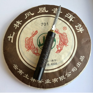 Чай Шу Пуэр Феникс 701 фабрики Ту Линь блин 400 г. Photo 2